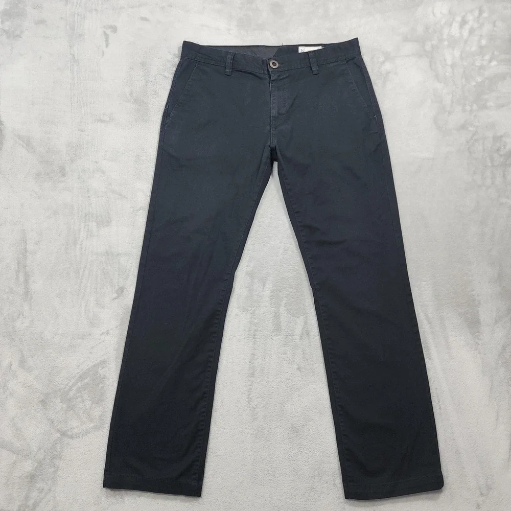 Volcom Pants Mens 34 Black Frickin Modern Stretch Chino Casual Skate Preppy